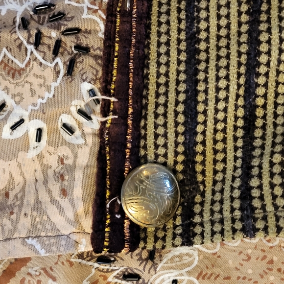 Sandy Starkman Medium Rayon/Silk Earth Toned Wearable Art Jacket - Picture 8 of 10